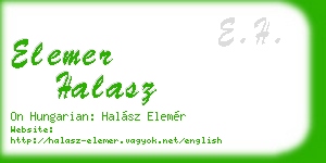 elemer halasz business card