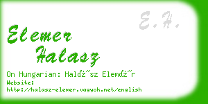 elemer halasz business card